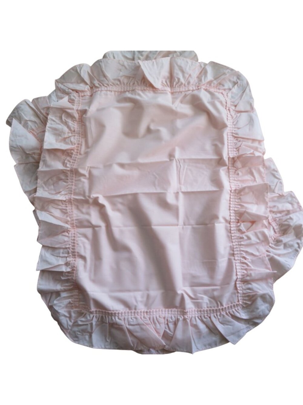 Vintage Pink Ruffled Standard Pillow Shams Set of 2 Elegant Bedding Accent New